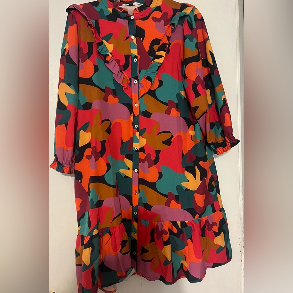 Ladies dress with buttons down the front